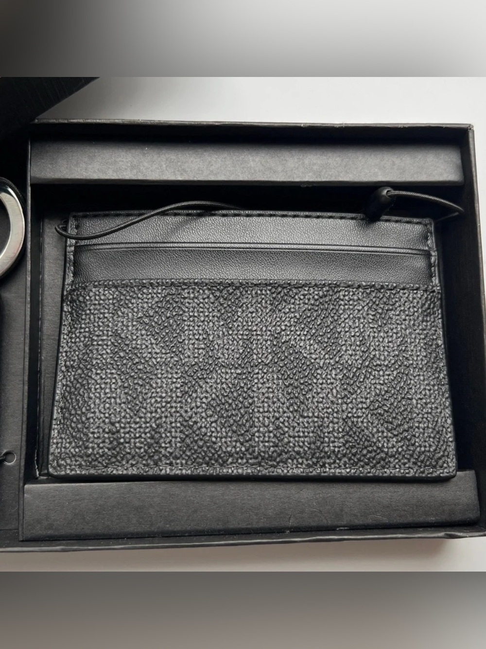 NIB Michael Kors Men's Set Card Case Slim Wallet Key Ring Keychain - Picture 3 of 6